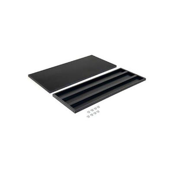 Shelves for 48 x 24 in. Storage Cabinet, Black - Pack of 2