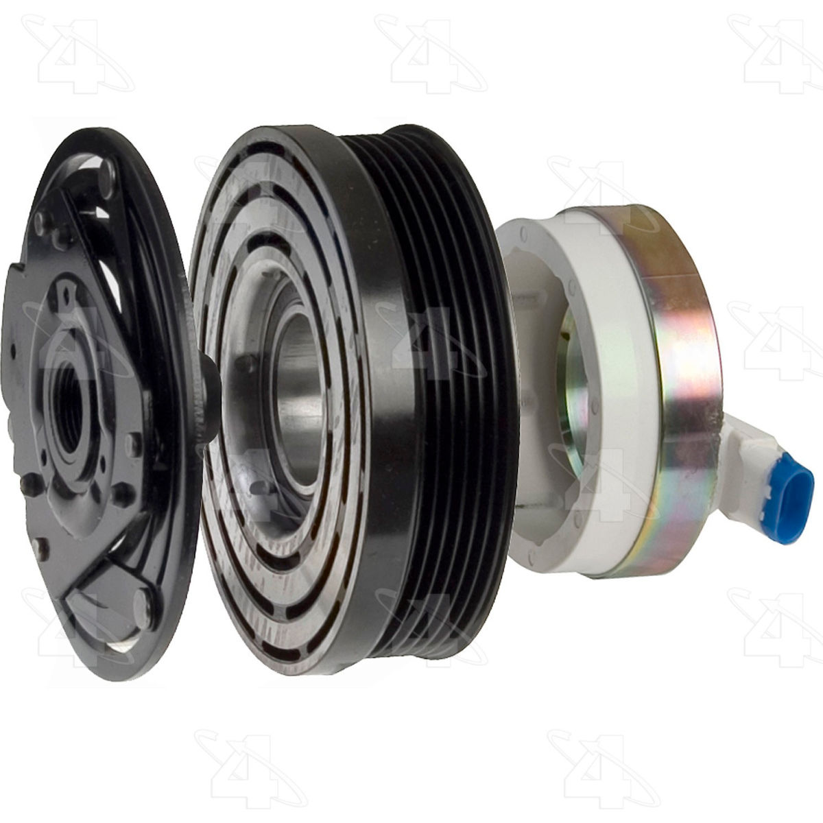 Four Seasons B2466055 47692 Black New GM Harrison V5 Variable Displacement Clutch Assembly with Coil for 1996-2005 Buick Lesabre