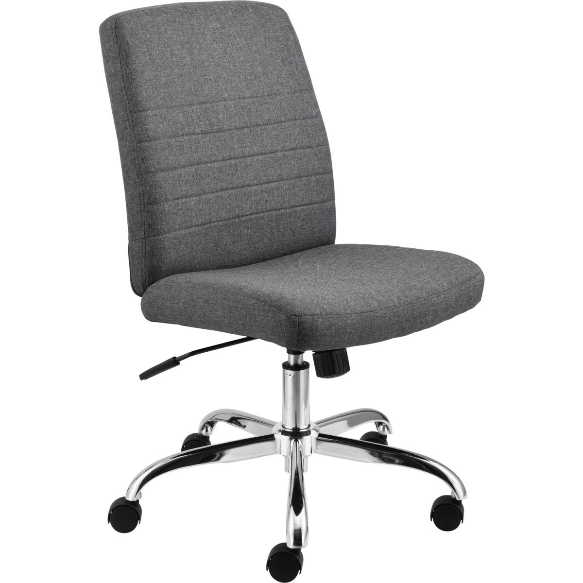 695618GY Interion Armless Task Chair with Fabric - Gray