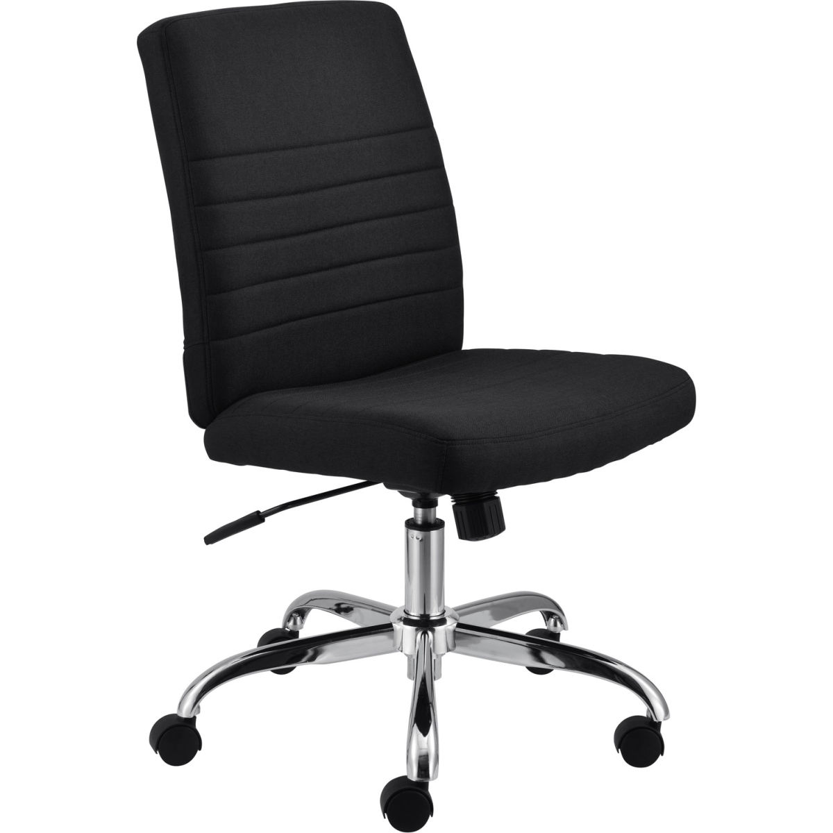 695618BK Interion Armless Task Chair with Fabric - Black