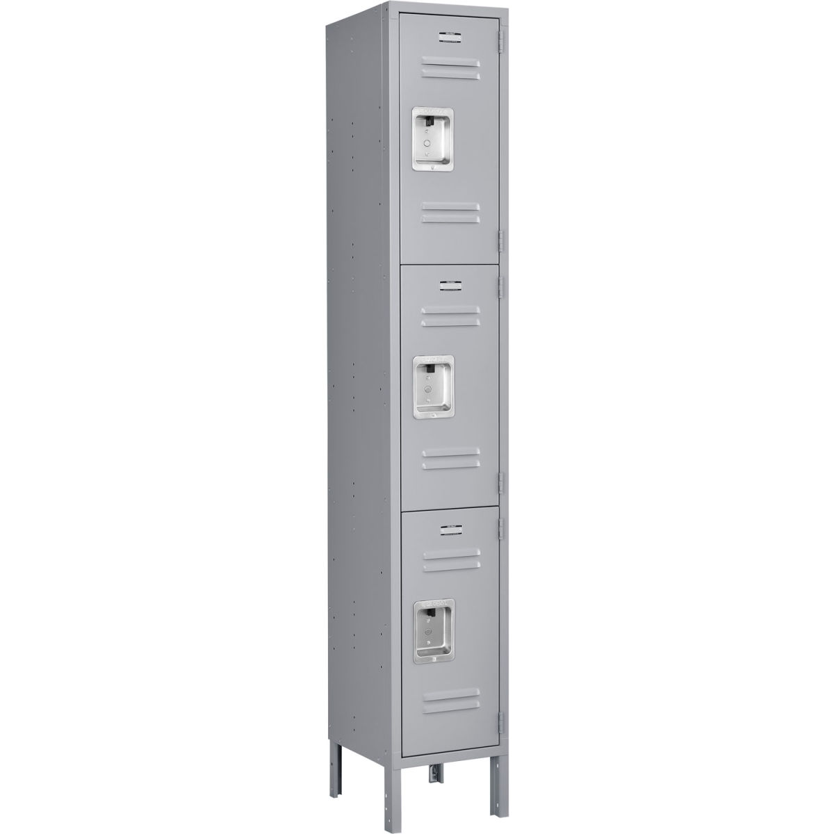 Global Industrial IT123ASGY Infinity Triple Tier 3 Door Assembled Locker, Gray - 12 x 15 x 24 in.