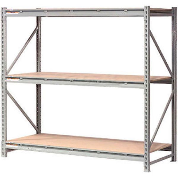 Picture of Global Industrial 504286A Additional Level Rack with Wood Deck&#44; Gray - 72 x 48 in.