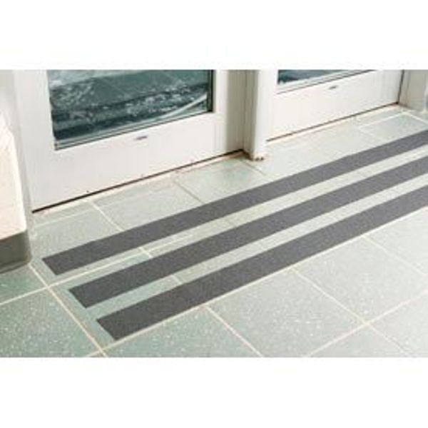 237071 6 x 24 in. Anti-Slip Tape with Strips - Black - Pack of 50