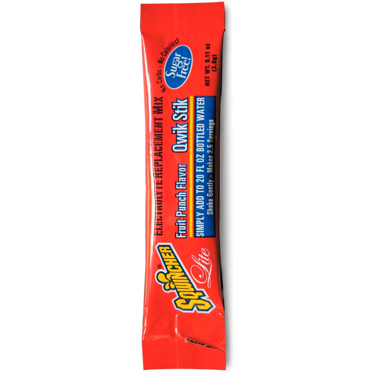 Picture of Sqwincher B1024226 0.11 oz Zero Qwik Stik Sugar Free - Fruit Punch - 500 per Case