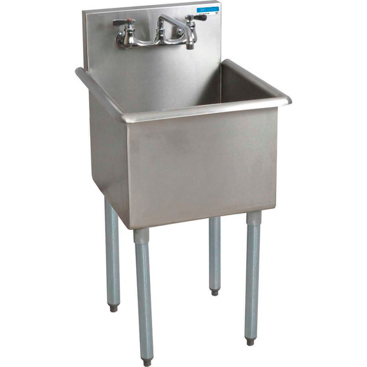 Picture of BK Resources B2260805 1-Compartment Budget Sink&#44; Galvanized Legs - 24 x 24 x 14 in.