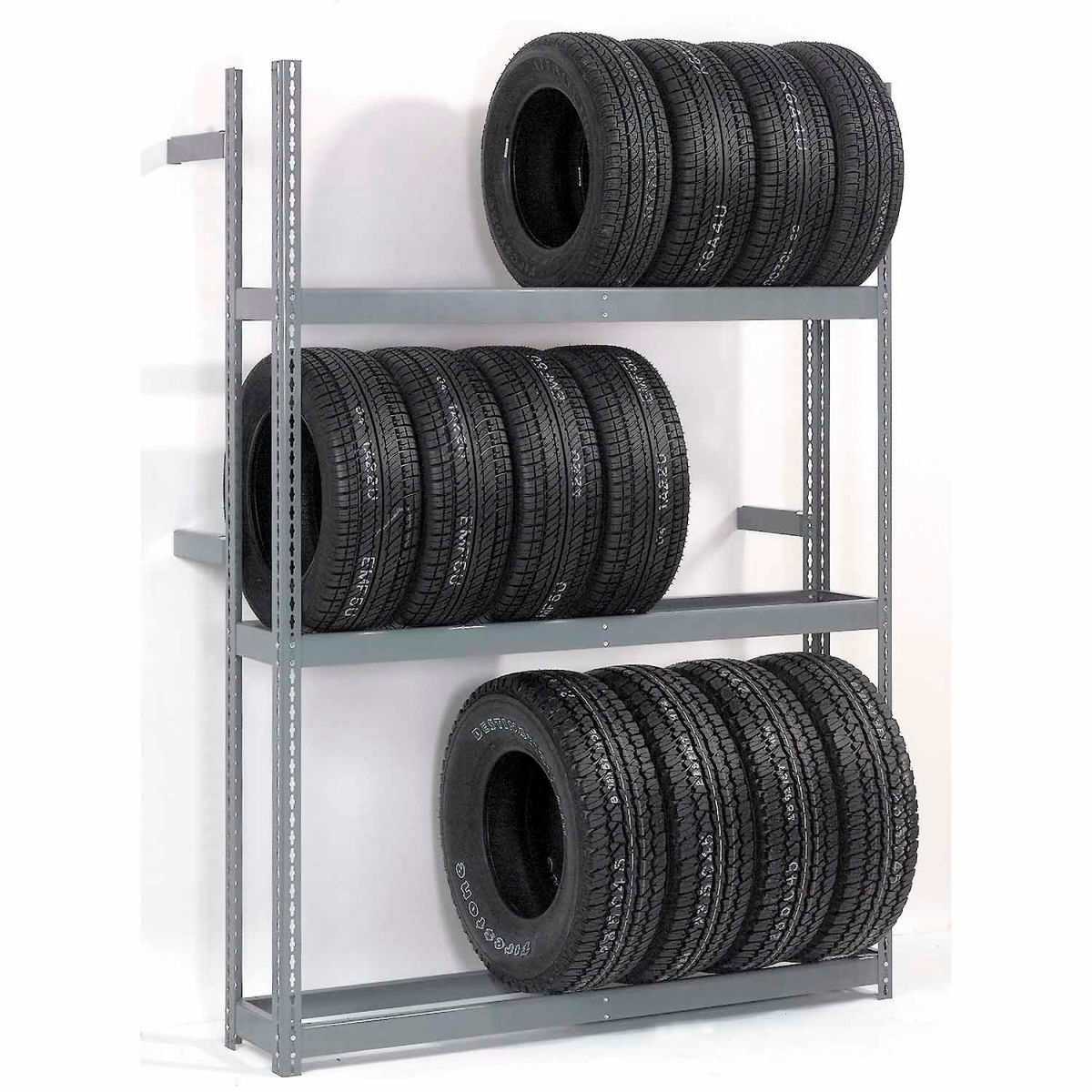 84 x 60 x 54 in. 3 Tier Double Entry Rack, Gray