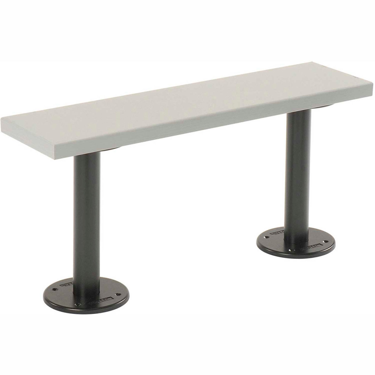 Global Industrial Thick Solid Plastic Locker Bench Top, Gray - 36 x 9.5 x 1 in.