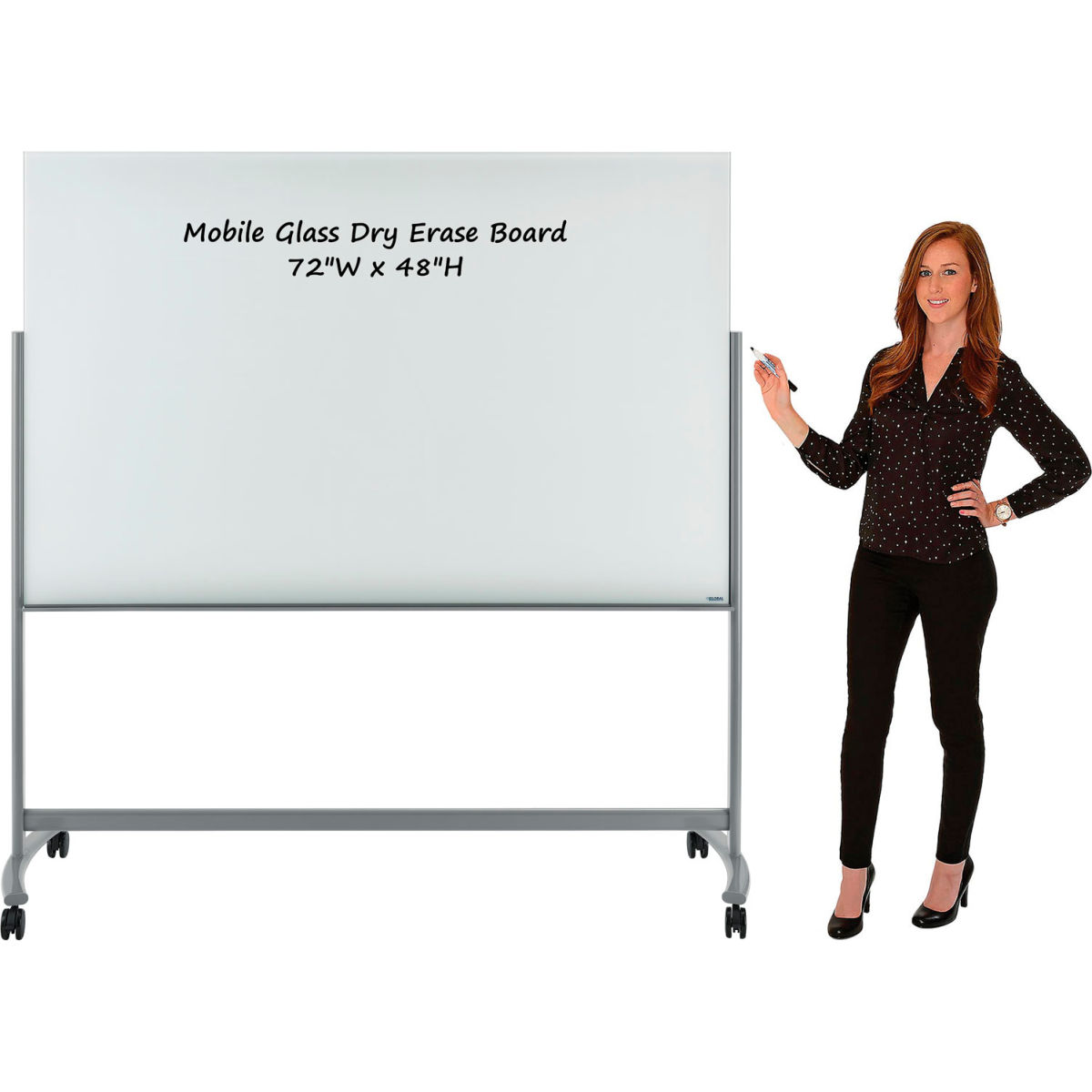 Mobile Glass Board - 72 x 48 in.