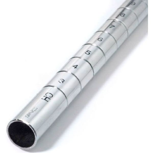Global Industrial 711218 80 in. Nexel P80S Stainless Steel Post - Pack of 4