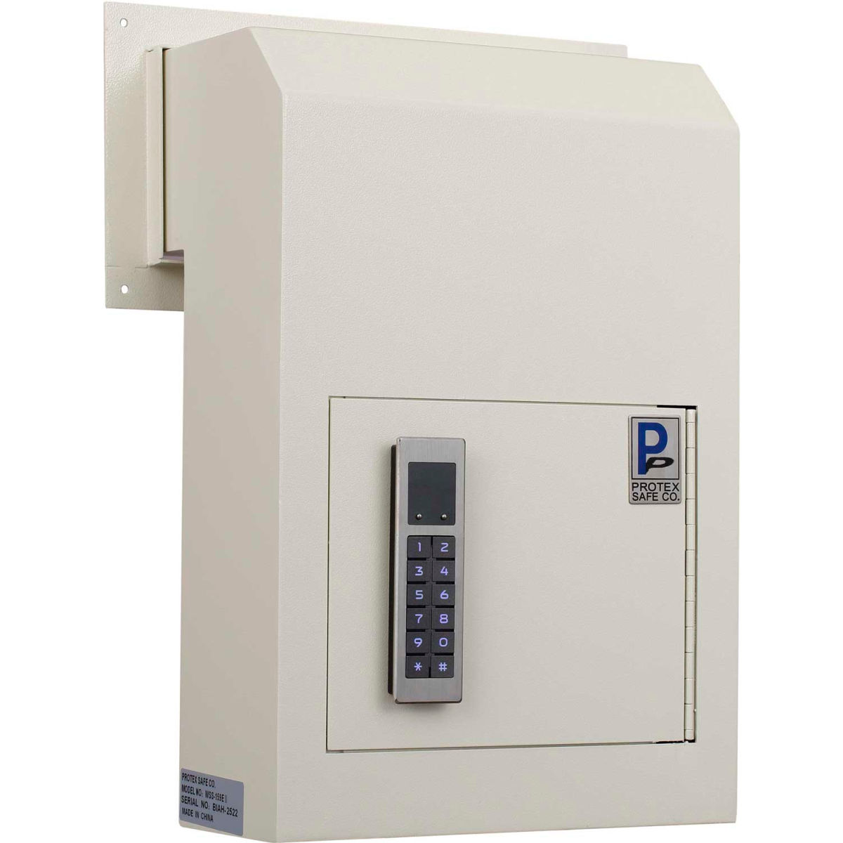 10 x 4.25 x 15 in. Beige Through the Door Drop Box with Electronic Lock