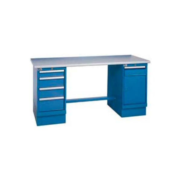 ESD Square Edge 4 Drawer & Cabinet Workbench - 60 x 30 in.