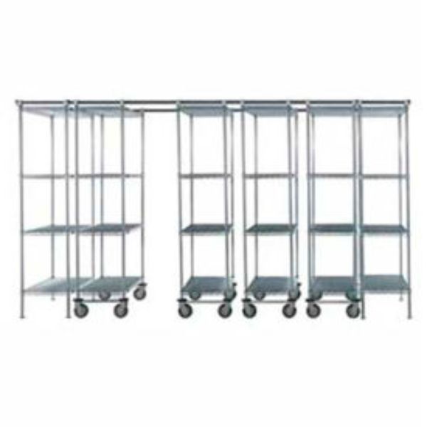 14 ft. Space-Trac 6 Unit Storage Shelving, Chrome - 72 x 21 x 86 in.