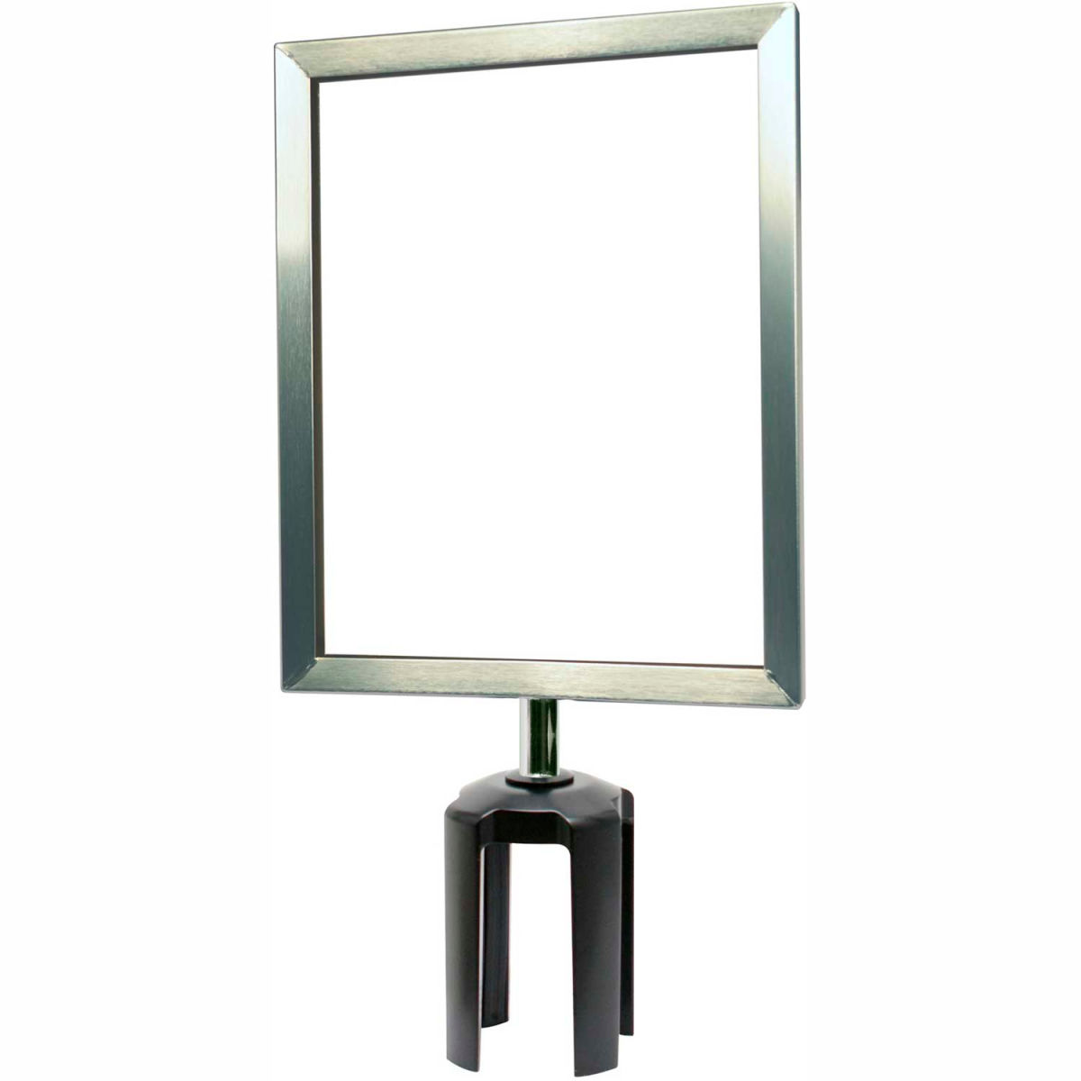 Tensabarrier Steel Sign Frame, Satin Chrome - 8.5 x 11 in.