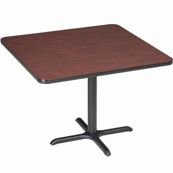 695807MH Interion 36 in. Square Counter Height Restaurant Table, Mahogany