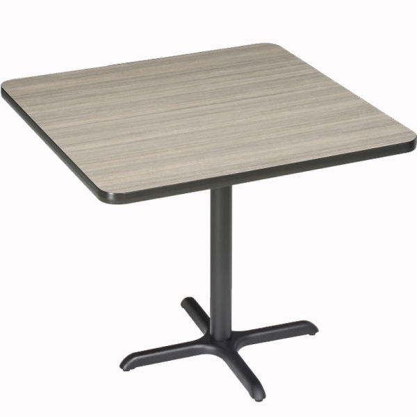 695808CL Interion 36 in. Square Bar Height Restaurant Table, Charcoal