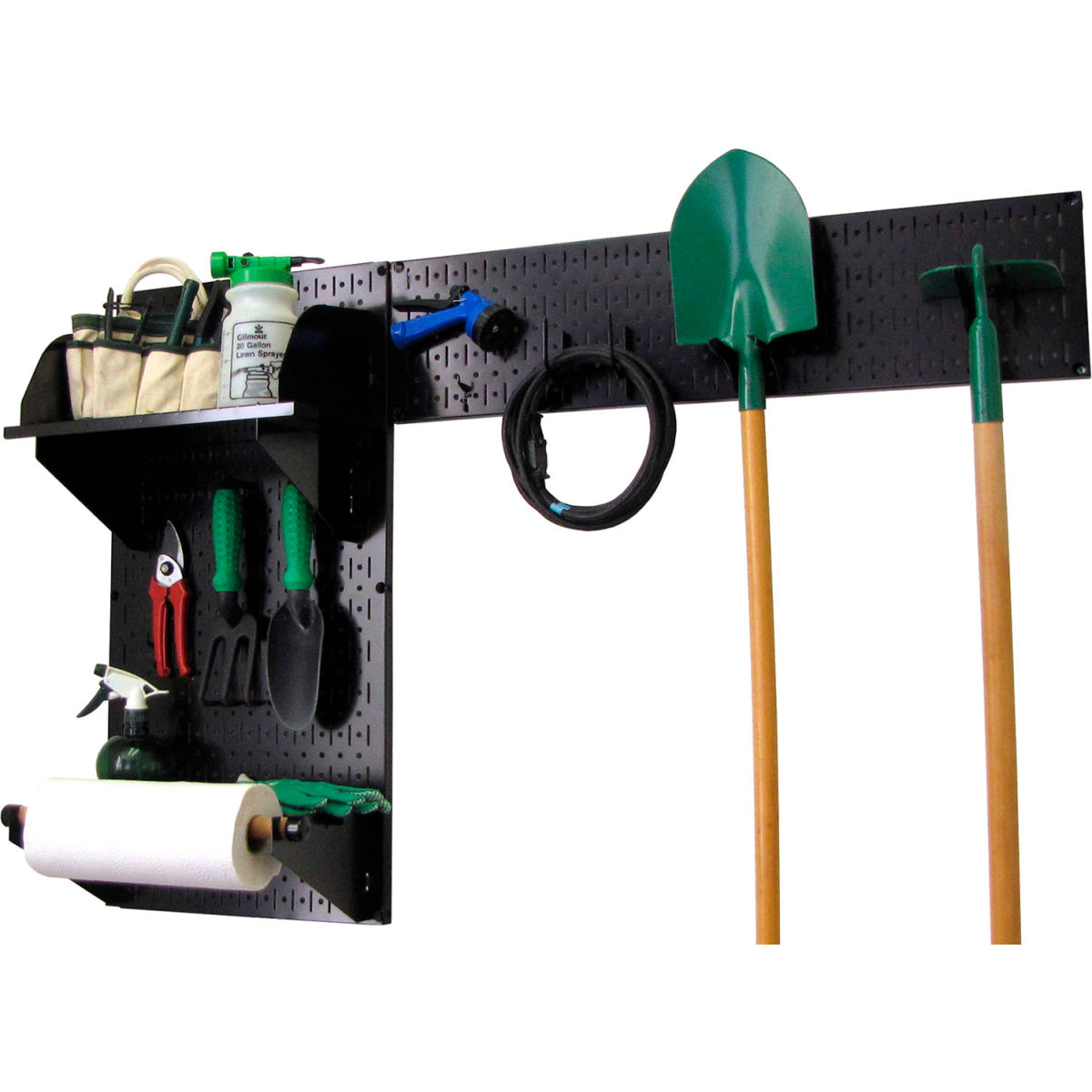 Pegboard Garden Tool Board Organizer, Black - 48 x 32 x 9 in.