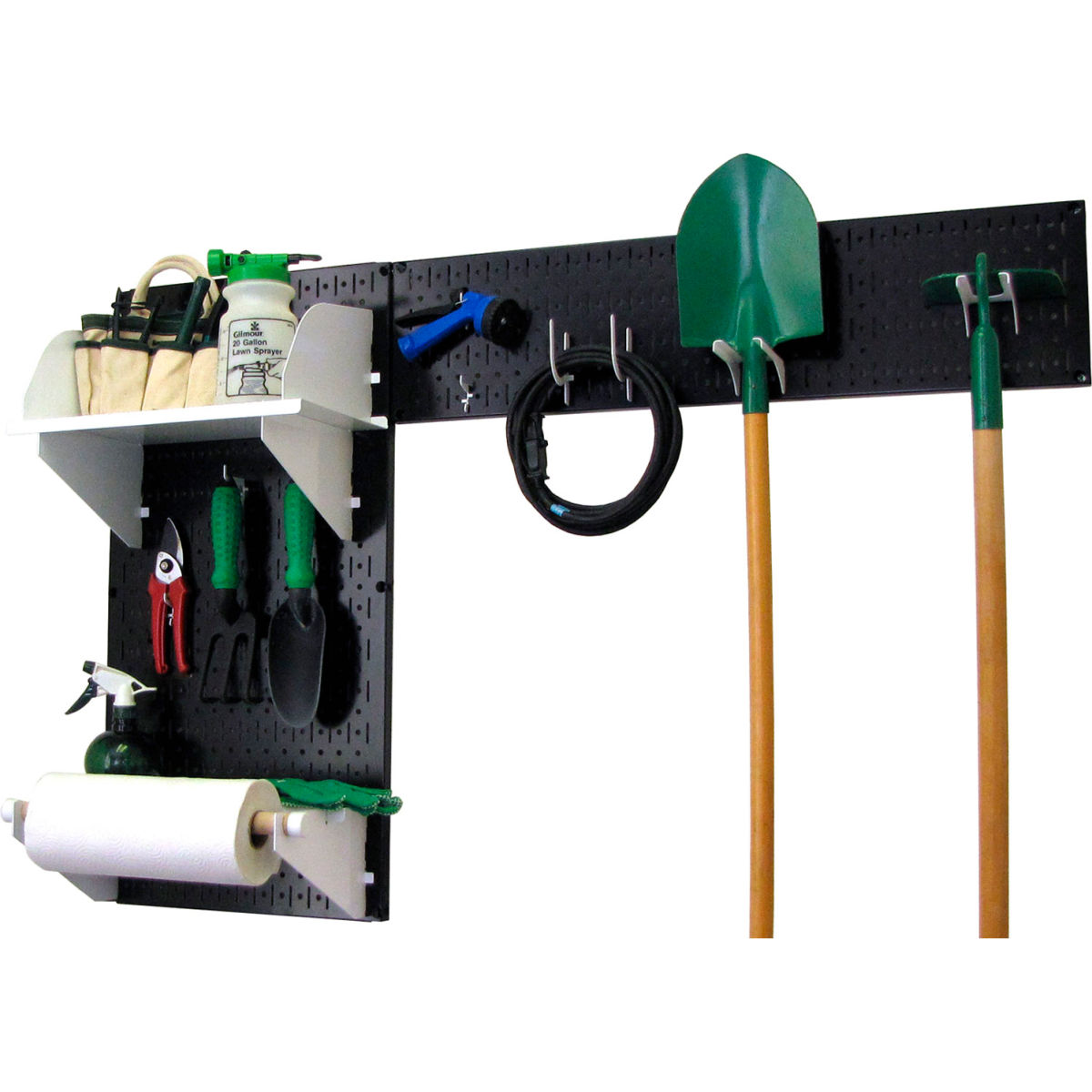 Pegboard Garden Tool Board Organizer, Black & White - 48 x 32 x 9 in.