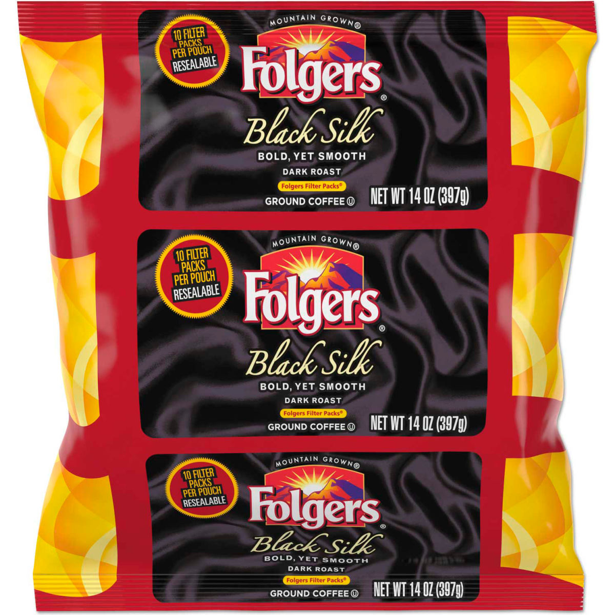 Picture of Folgers B2349051 1.4 oz Coffee Filter Packs&#44; Black Silk - 40 Packs per Case