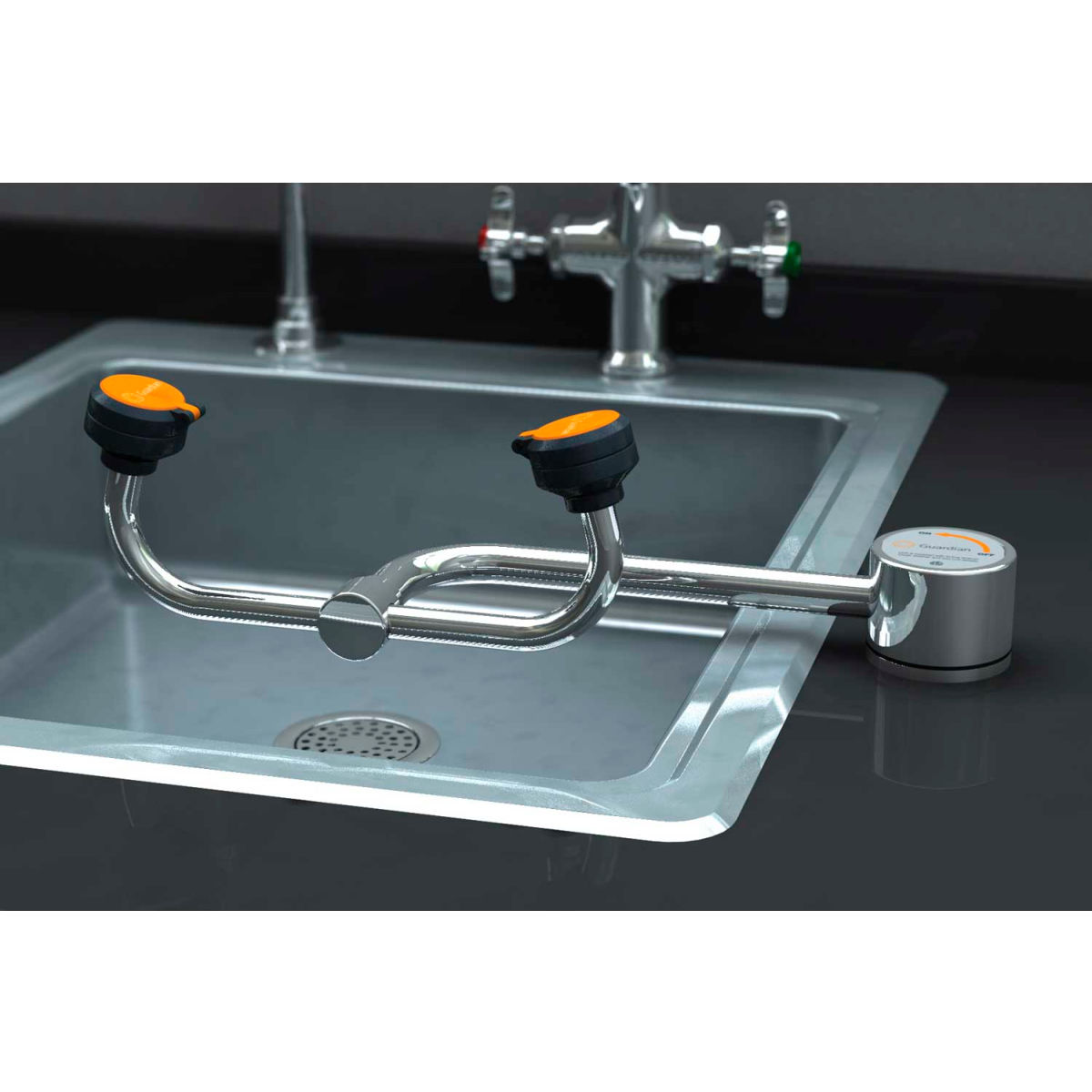 2832800 G1805 AutoFlow 90 deg Right Hand Eye Wash Deck Mounted Station