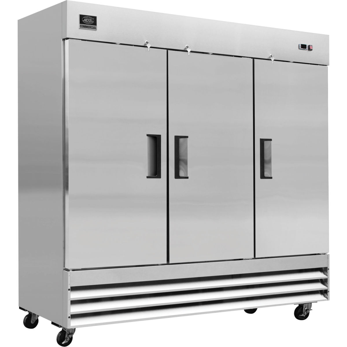 72 cu. ft. Stainless Steel Nexel Reach-In Freezer with 3 Solid Doors