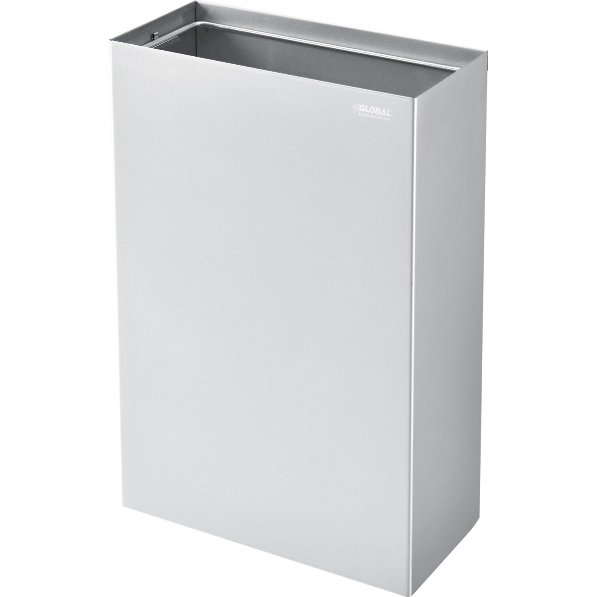 Global Industrial 641438SS 11 gal Stainless Steel Wall Mount Trash Can