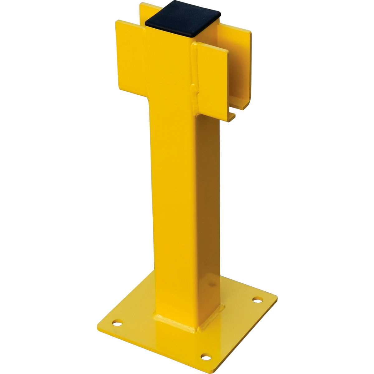 20 in. Steel Lift-Out Guard Rail In-Line Post, Single-Rail - Yellow