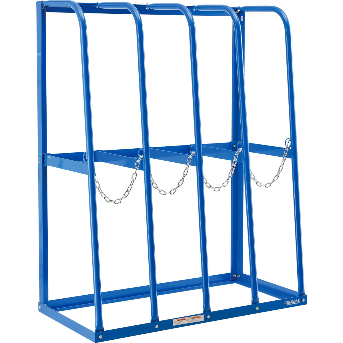 60 x 48 x 24 in. Vertical Bar Storage Rack with 4 Bays, Blue