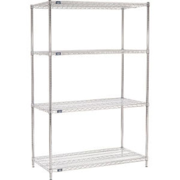 86 x 54 x 21 in. Nexel ESD Starter 4 Tier Wire Shelving