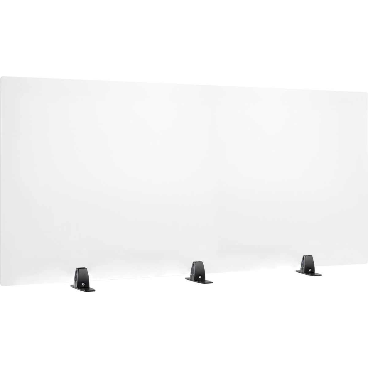 24 x 60 in. Interion Freestanding Clear Frameless Desk Divider