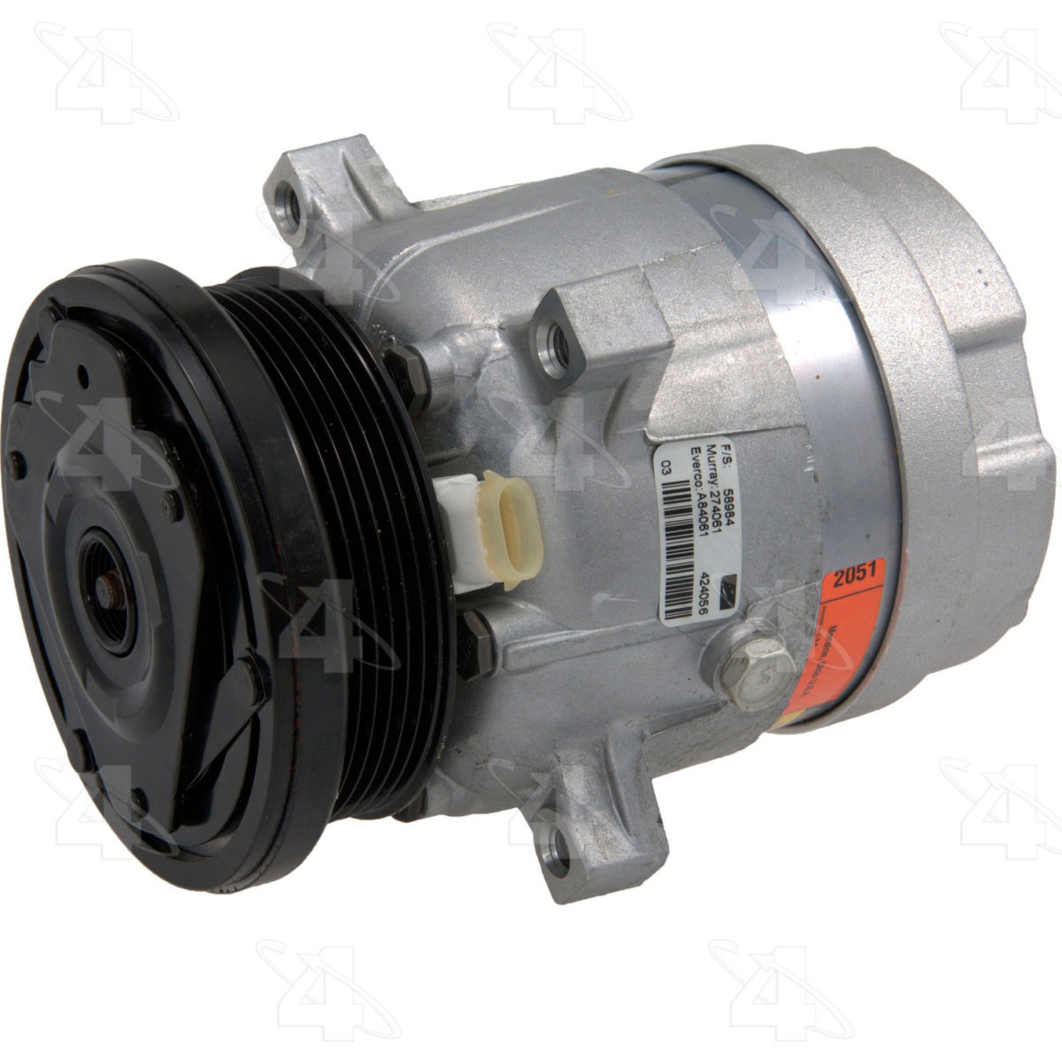 Four Seasons B2463399 58984 New GM V5 Compressor with Clutch for 1994-1996 Chevrolet S10