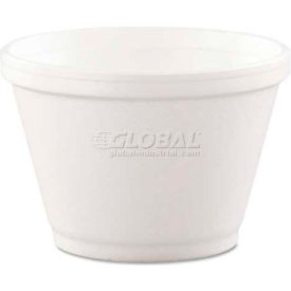 6 oz Foam DCC6SJ12 Food Container, White - 1000 per Case