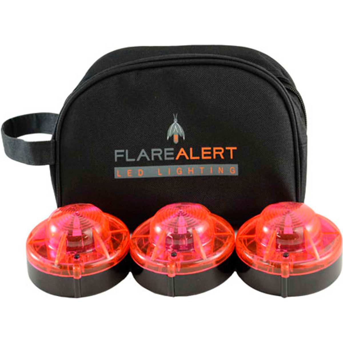 Picture of Keystone Sales Group B2257463 FlareAlert Pro Battery Powered LED Emergency 3 Beacon Kit&#44; Red