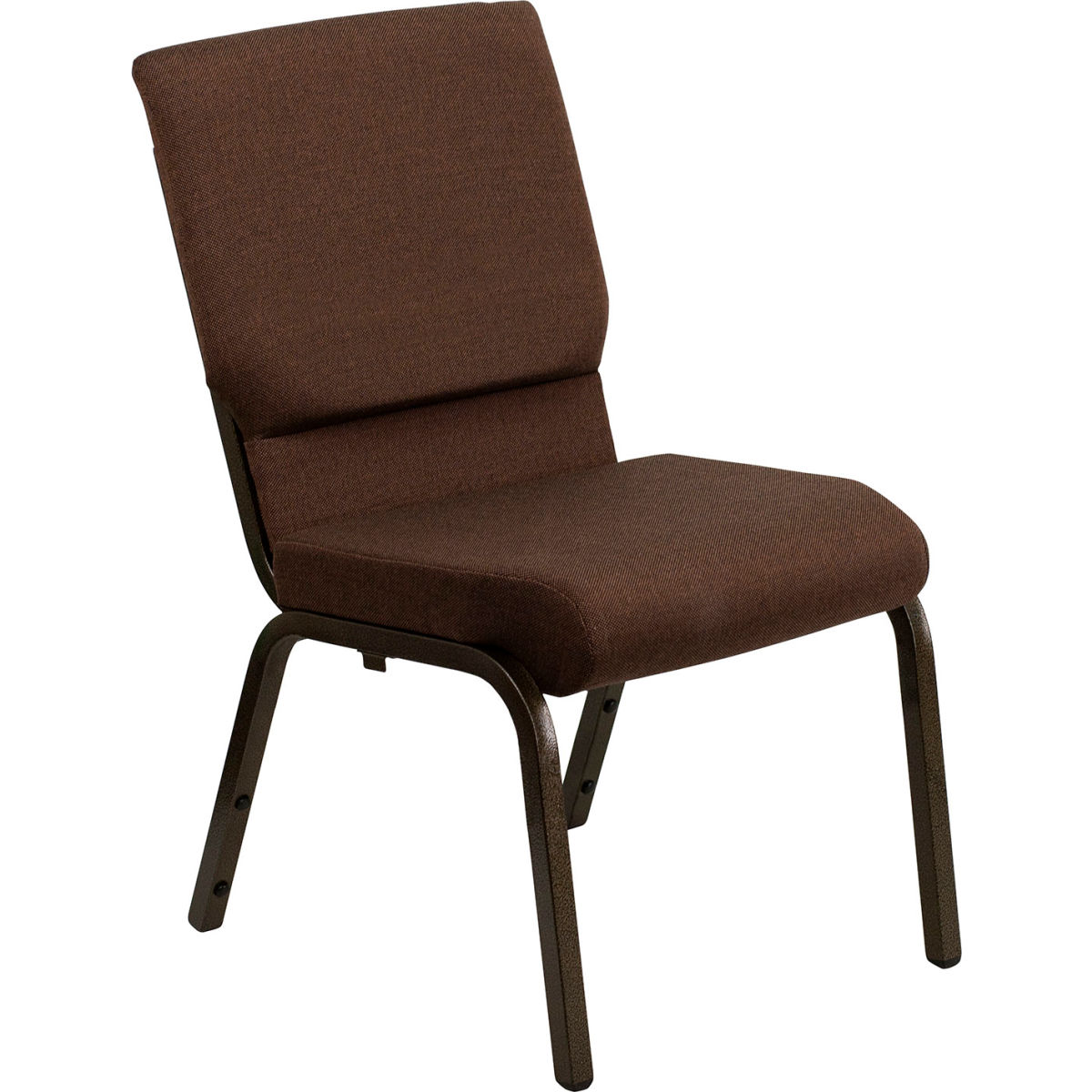 18.5 in. Hercules Series Flash Furniture Stacking Church Chair with Fabric - Brown