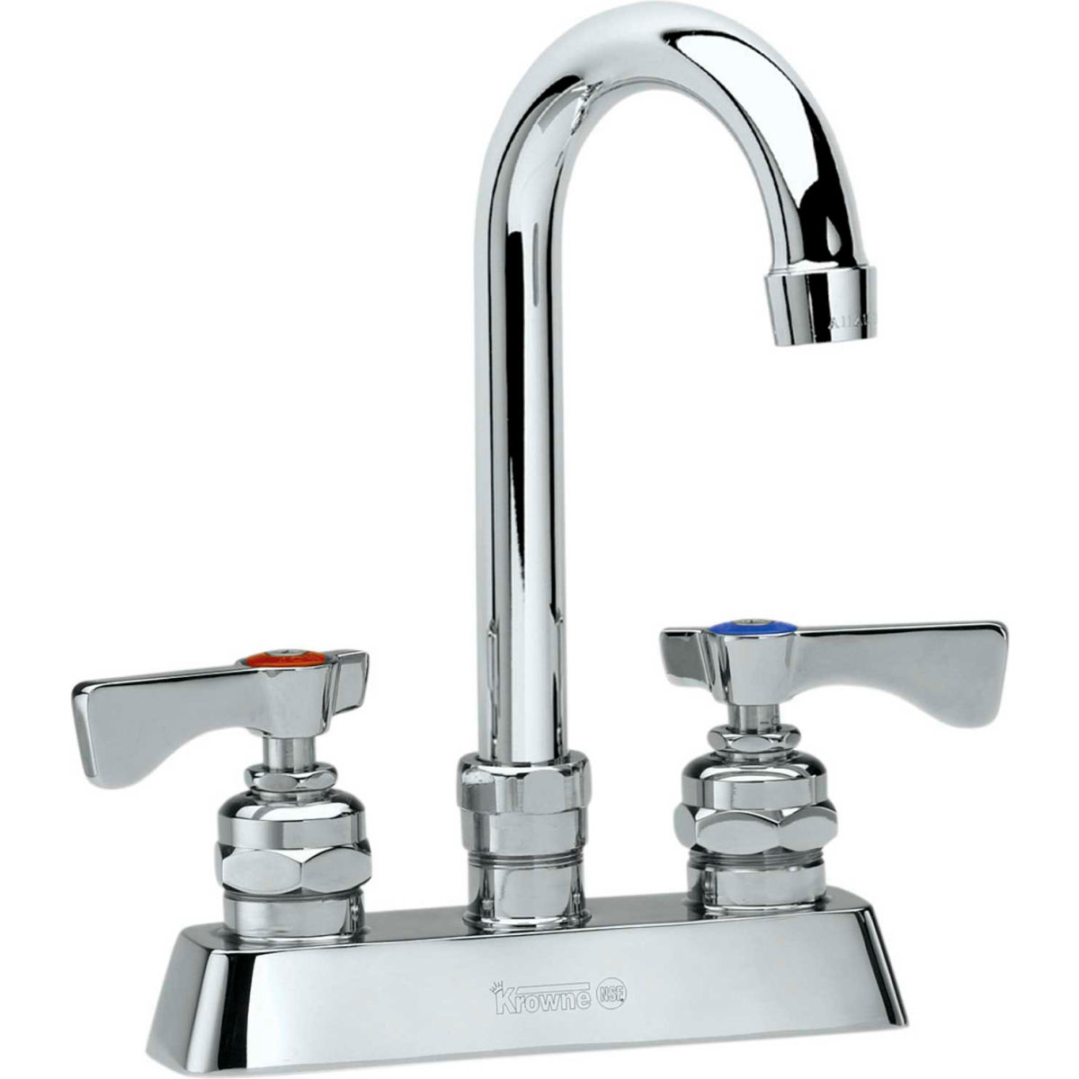 B2169830 4 in. Royal Series Center Deck Mount Faucet, 6 in. Gooseneck Spout