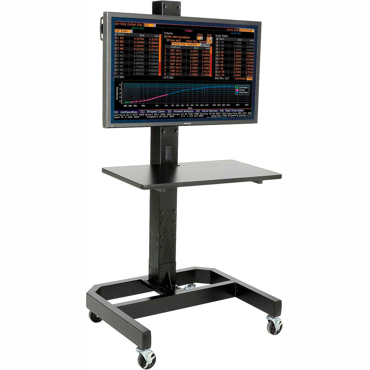 LCD & Plasma Mobile Cart - Black