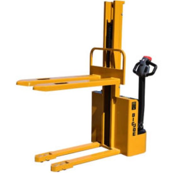 2200 lbs S22 Fully Powered Straddle Stacker with 62 in. Lift Forks Over