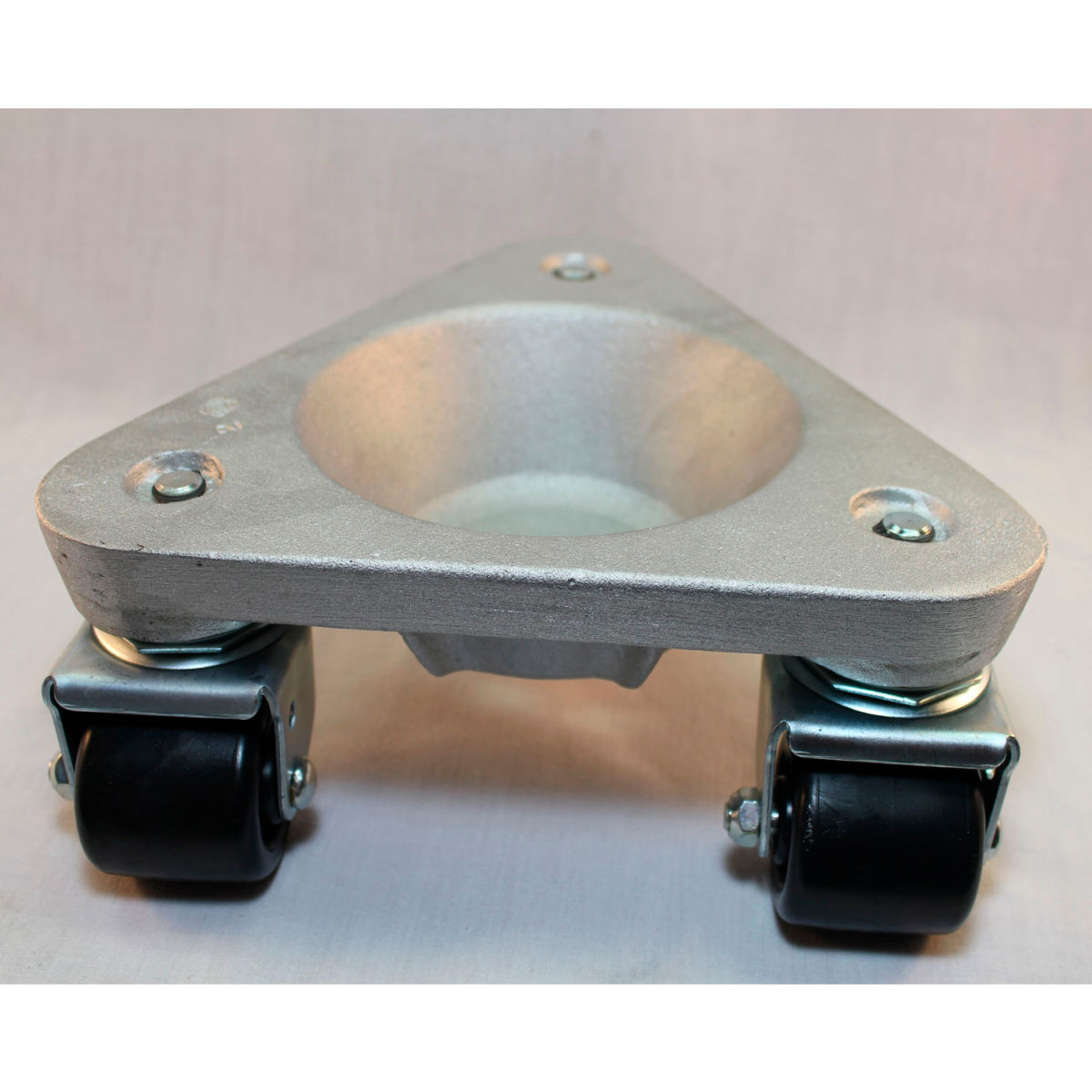 600 lbs 2127 Aluminum Triangular Cup Dolly - High-Density Plastic Wheels