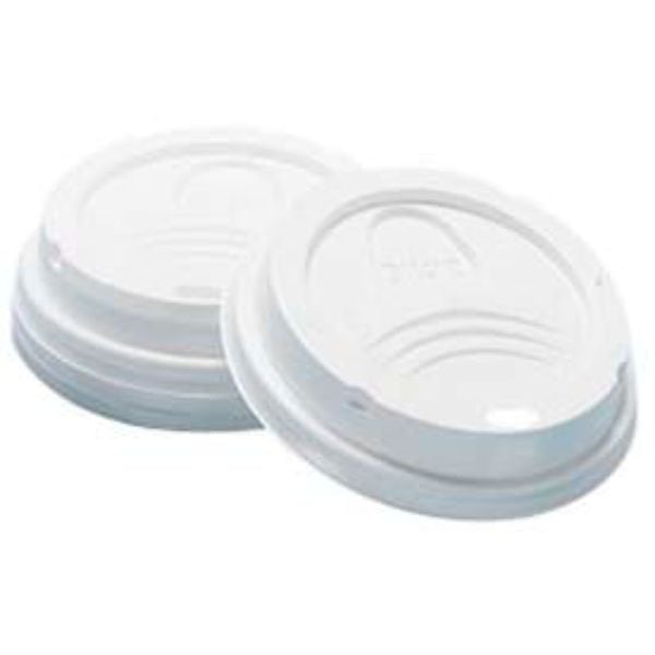 Picture of Lagasse B567293 8 oz Dixie DIX D9538 Dome Hot Drink Lids, White - 1000 Count