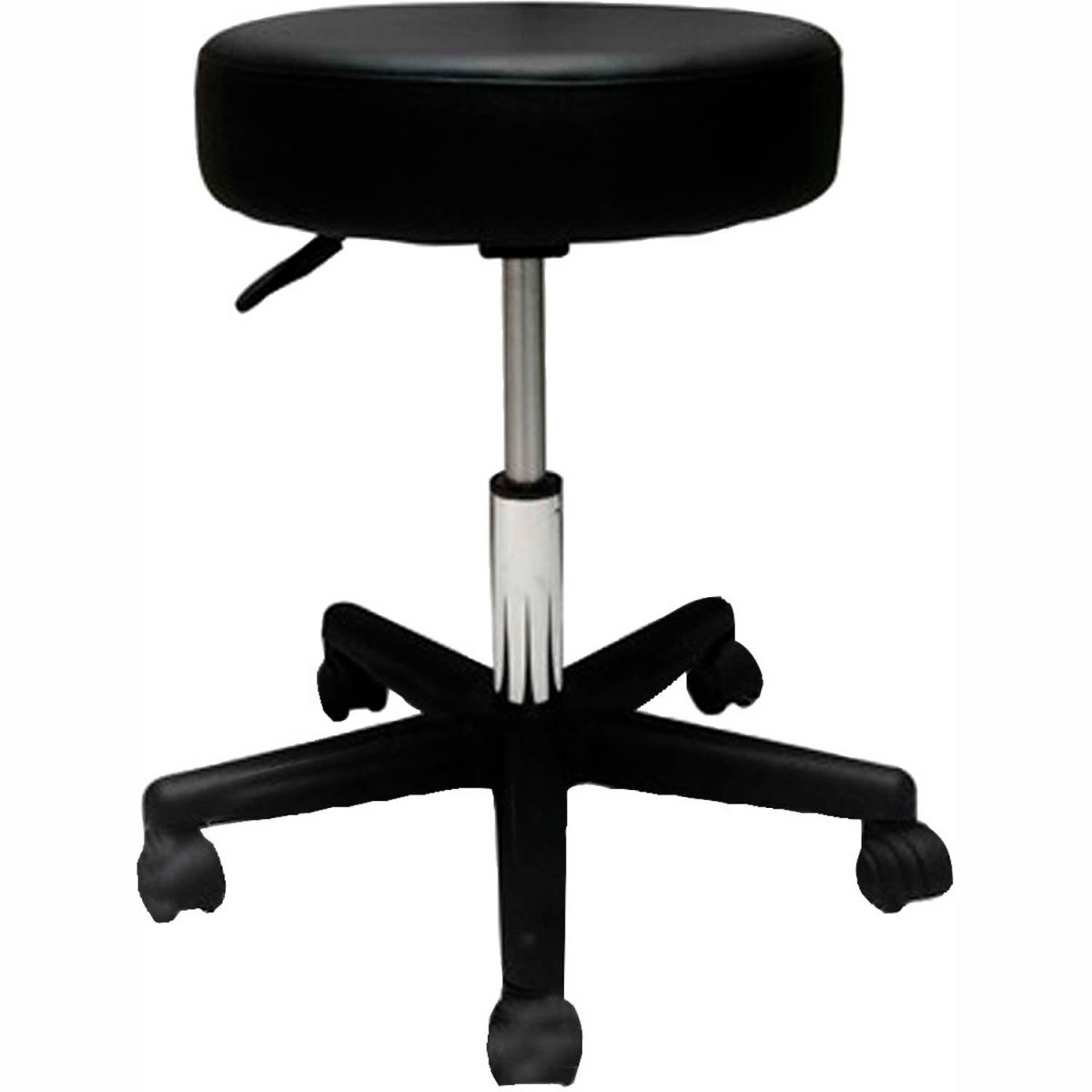 18-22 in. Pneumatic Mobile Stool without Back, Black