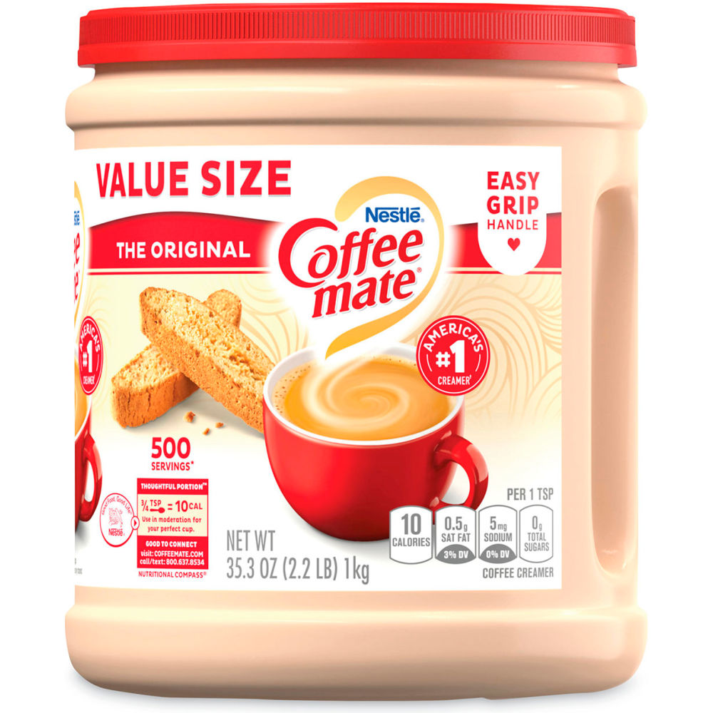 Picture of United Stationers Supply B3130365 Coffee Mate Powdered Creamer Value Size Original 35.3 oz Canister - Pack of 6