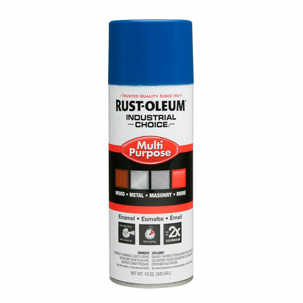 B3084929 12 oz Aerosol General Purpose Enamel Paint, True Blue - Case of 6