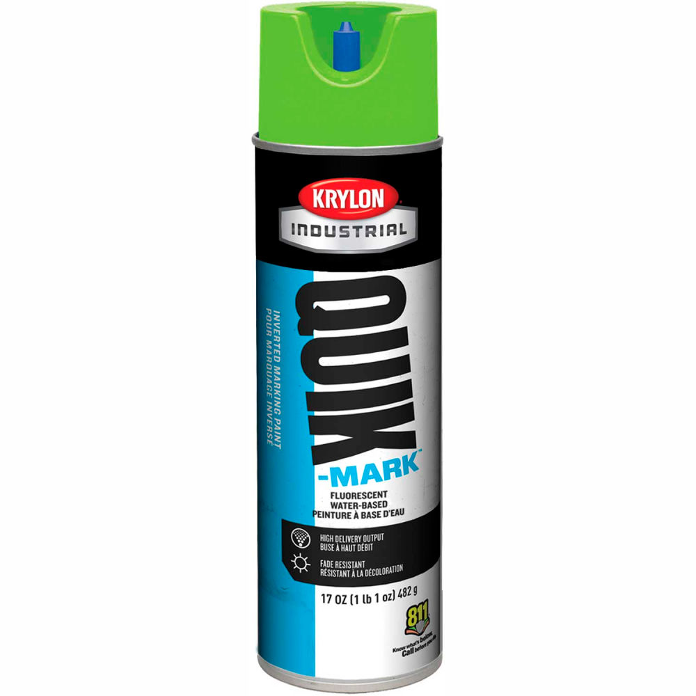B37747 Quik-Mark Wb Inverted Marking Paint Fluor Safety - Green - A03630004 - Pack of 12