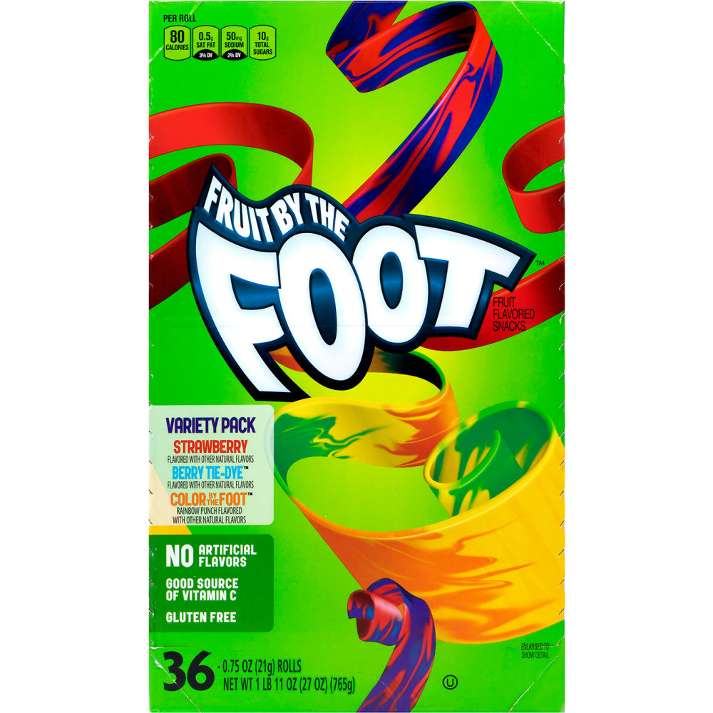Picture of Green Rabbit Holdings B2946996 0.75 oz Fruit by The Foot Variety Pack - 36 Count