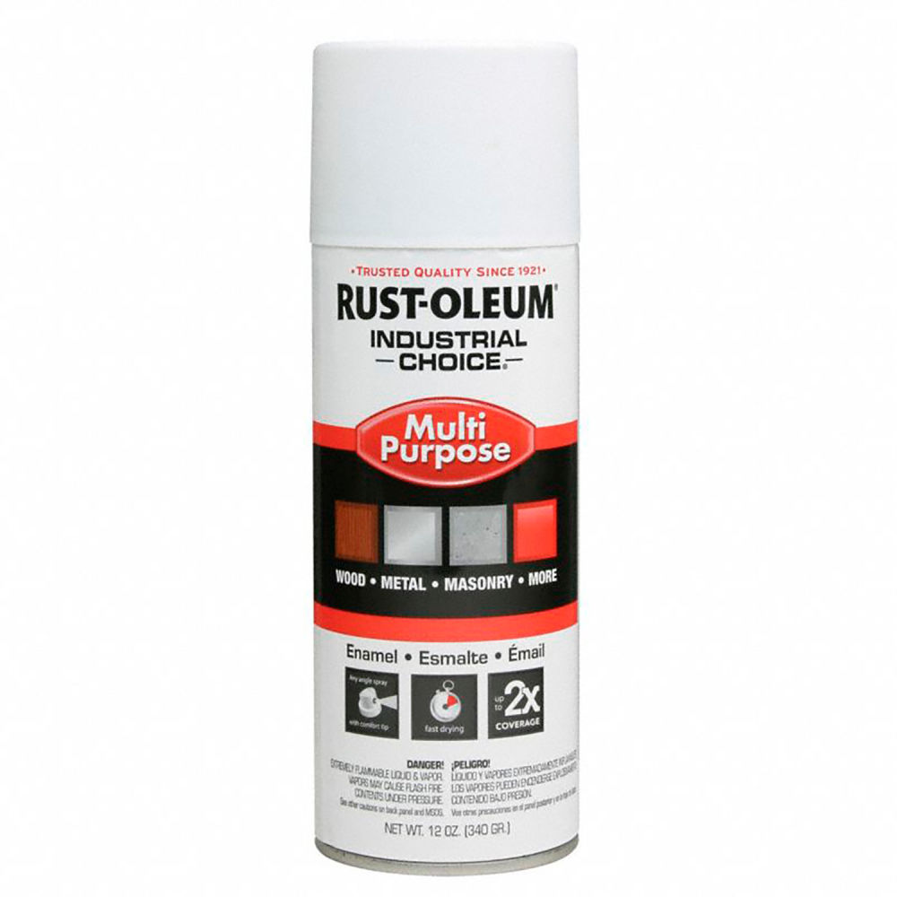 B686567 12 oz Aerosol General Purpose Enamel Paint, Flat White - Case of 6