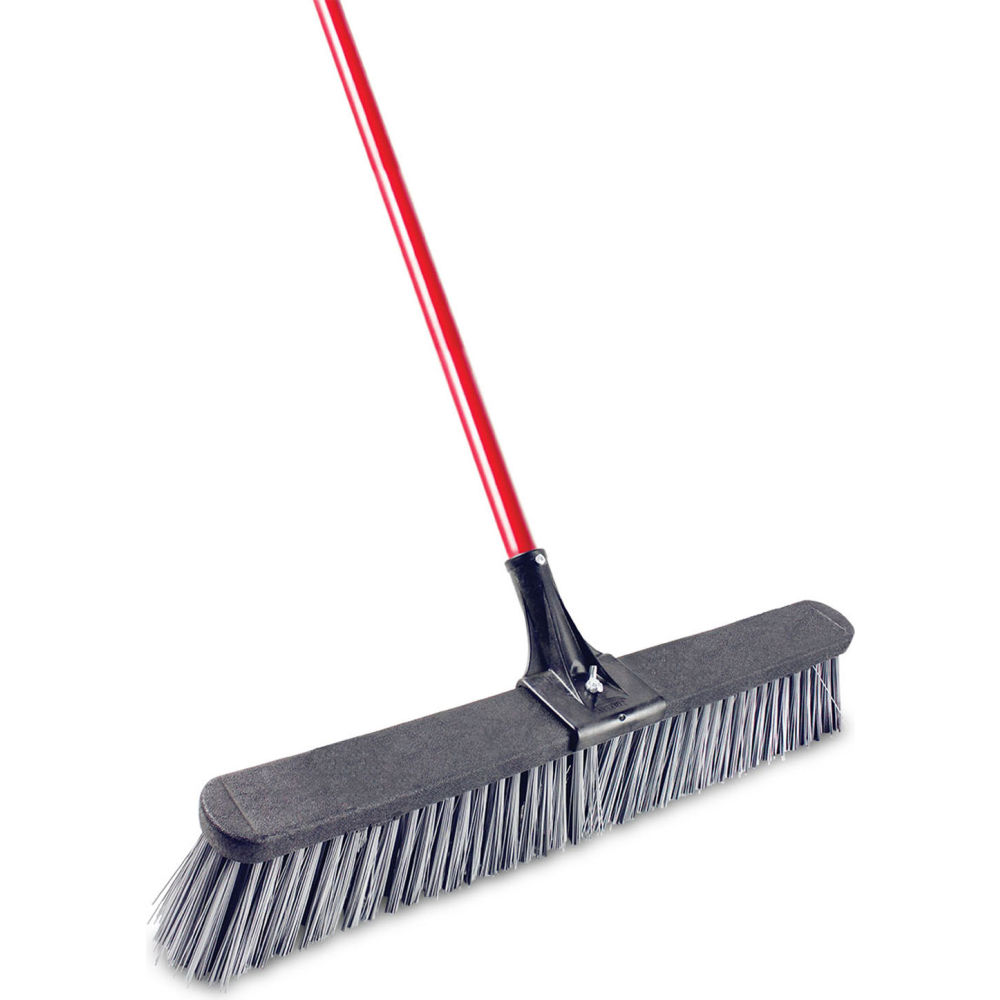 B598662 24 in. Rough Polypropylene Sweep - Complete Set - 879 - Pack of 4 - Red