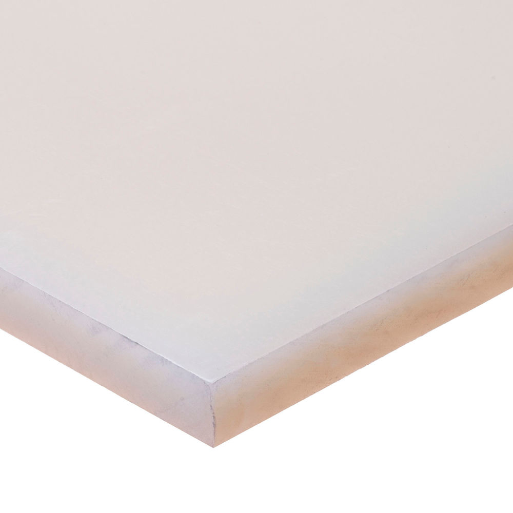 White Polypropylene Rectangle Stock 12" L x 1" W x 1/2" Thick
