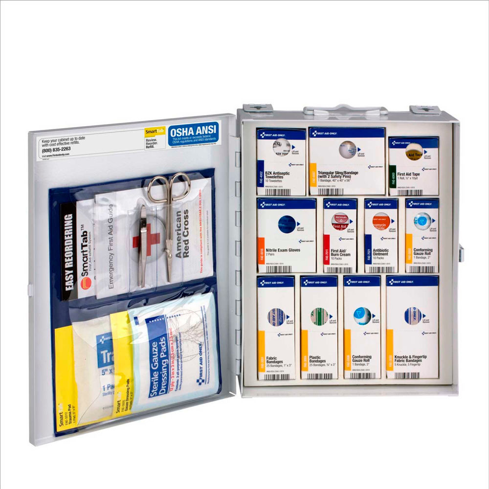 Picture of Acme United B1145434 First Aid Only 1050-FAE-0103 Medium First Aid Kit 112 Piece OSHA Compliant Metal Case