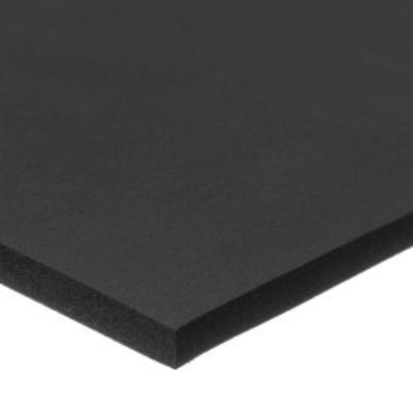 Foam Roll, Semi-Closed Cell, 12 in W, 10 ft L, 1/2 in Thick, Black