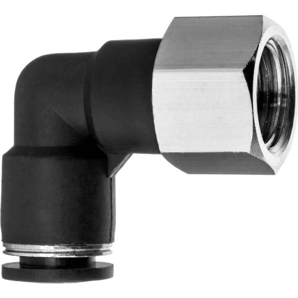 Nylon 90° Elbow Tube Fitting - Black - 3/8 in. NPT Female