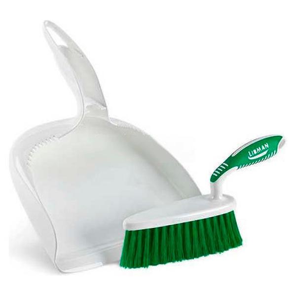 B598638 Dust Pan & Counter Brush Set, Green - Case of 2